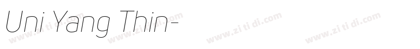 Uni Yang Thin字体转换